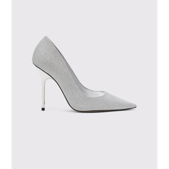 Good American Emma Silver Glitter Stiletto Heels Women’s Size 12 New Box - Picture 8 of 16